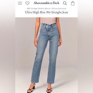 Abercrombie Ultra High Rise 90s Straight Jean